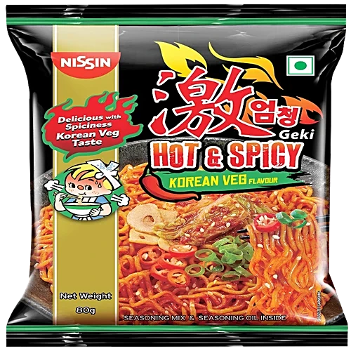 Top Ramen Noodles Hot And Spicy Korean Veg Flavour 