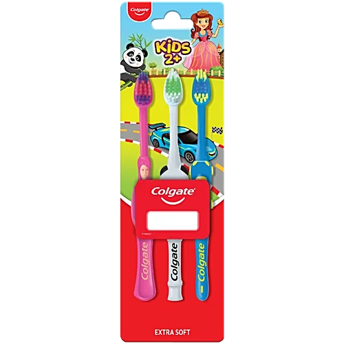 Colgate Tooth Brush Kids 2+ Ultra Soft 3 Pcs