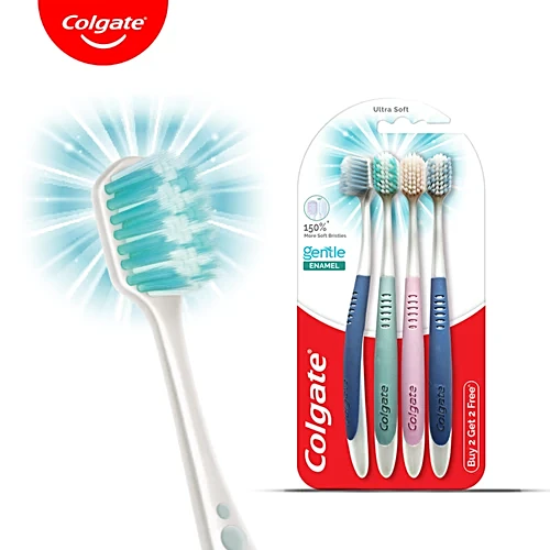 Colgate Tooth Brush Gentle Enamel Ultra Soft 4 Pcs