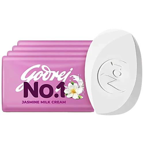 Godrej No.1  Soap Jasmine Milk Cream Pack of 5