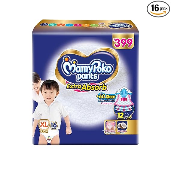 MamyPoko Baby Diapers Pants Extra Absorb Extra Large