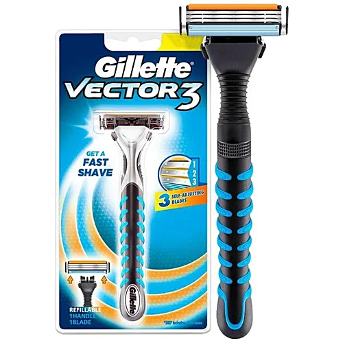Gillette Shaving Razor Vector 3 Self Adjusting Blades