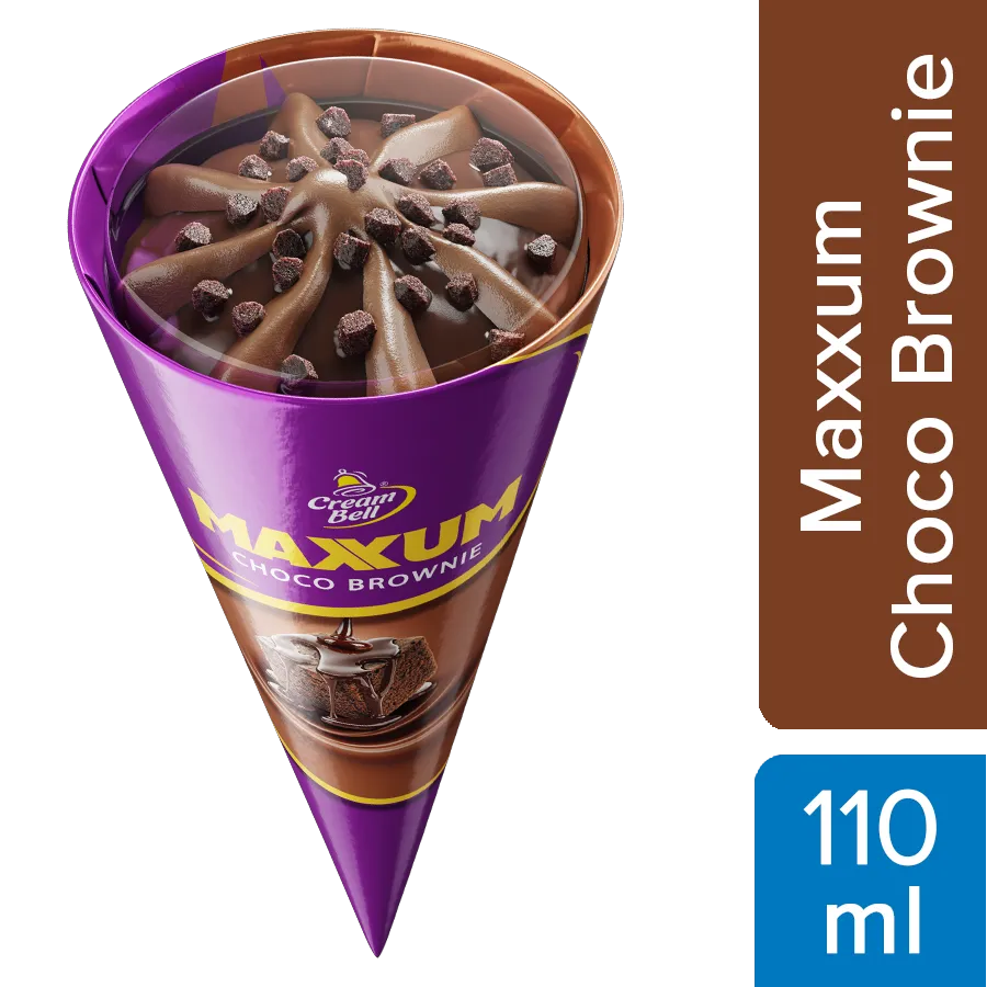 Cream Bell Ice Cream Maxxum Choco Brownie Cone