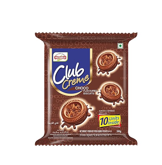 Priyagold Biscuits Club Creme Choco Flavoured