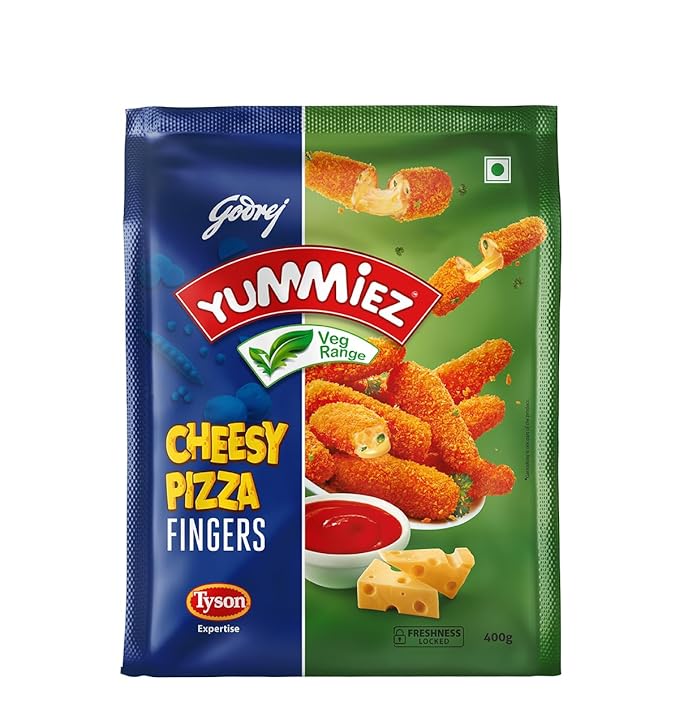 Godrej Yummiez Frozen Veg Snacks Cheesy Pizza Fingers