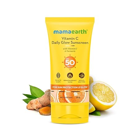 Mamaearth Sun Screen Cream Daily Glow Vitamin C Spf 50+