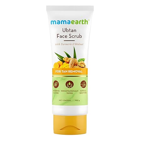 Mamaearth Face Scrub Ubtan With Turmeric And Walnut