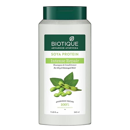 Biotique Shampoo And Conditioner Soya Protein Intense Repair 