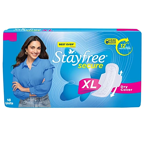 Stayfree Sanitary Pads Secure Dry Cover XL