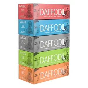 Daffodil Facial Tissues Pack Of 5 100 Pulls