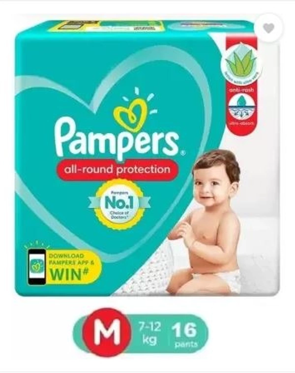 Pampers Baby Diapers Pants Happy Skin Medium 7 To 12 Kg