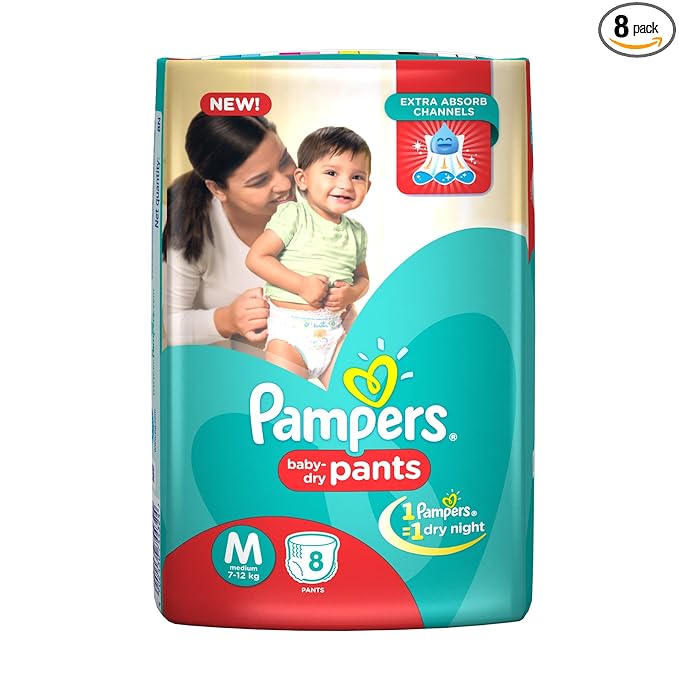 Pampers Baby Diapers Pants Happy Skin Medium 7 To 12 Kg