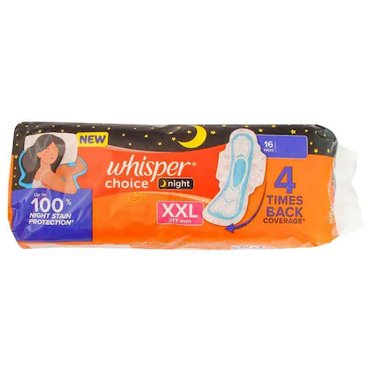 Whisper Choice Sanitary Pads XXL
