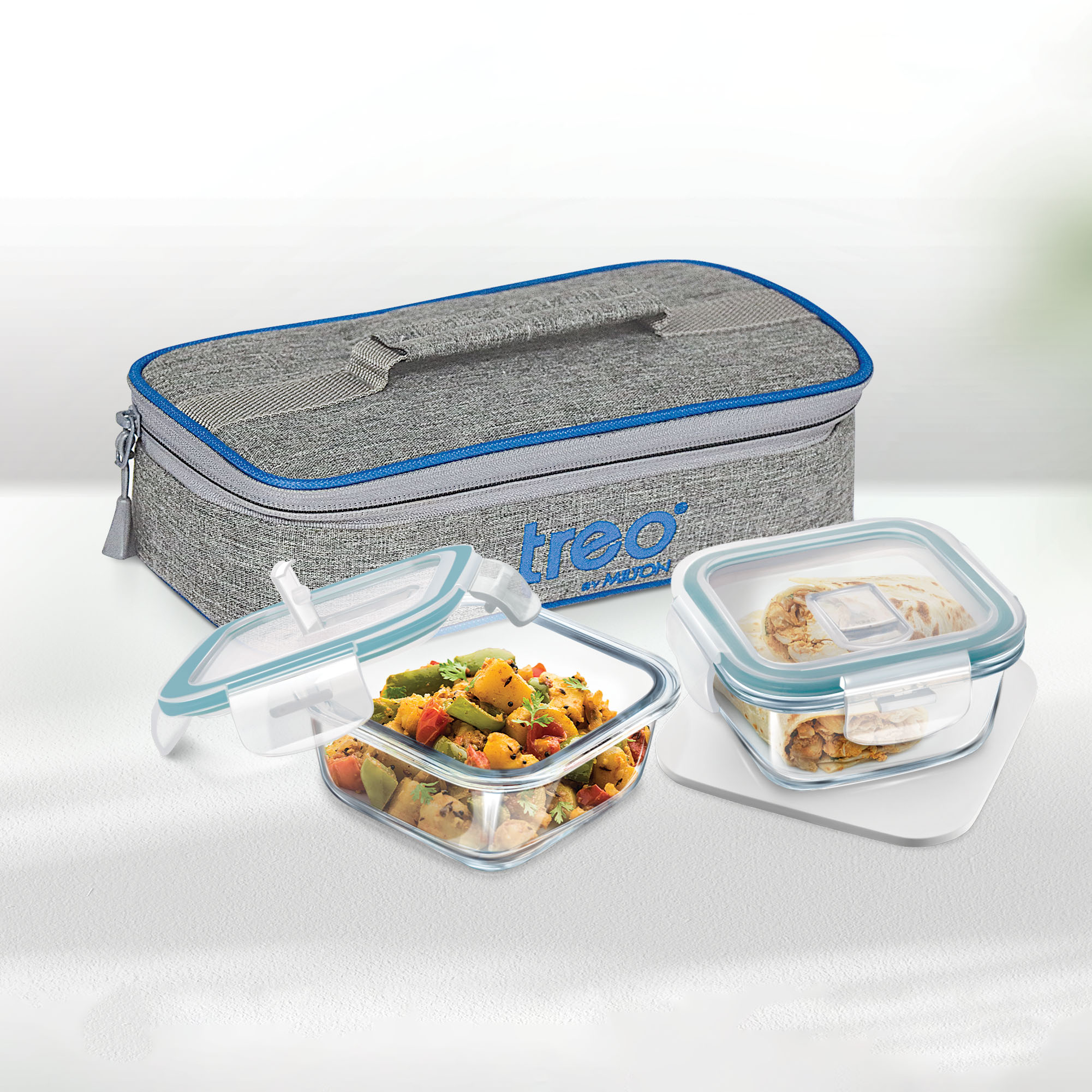 Milton Lunch Box Borosilicate Glass Square All Fresh 