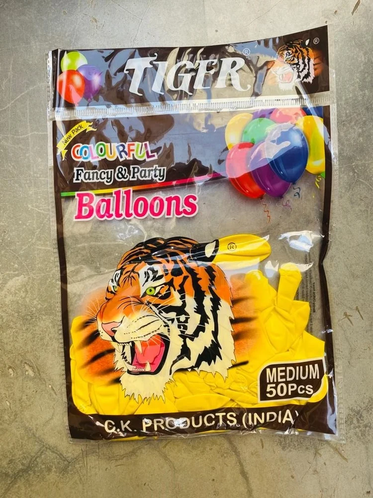 Tiger Balloons Yellow Colour 