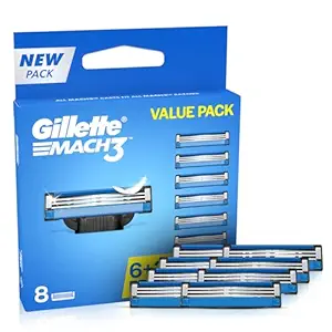 Gillette Shaving Blades Mach 3 Cartridges 8
