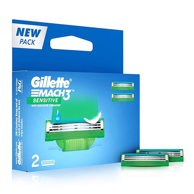 Gillette Shaving Blades Mach3 Sensitive 2s Cartridges