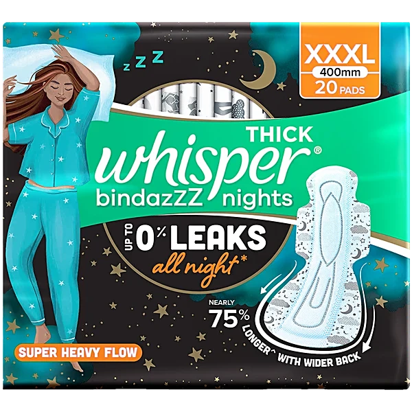 Whisper Bindazzz Nights Sanitary Pads XXXL