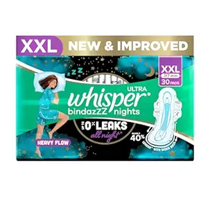 Whisper Sanitary Pads Bindazzz Night XXL