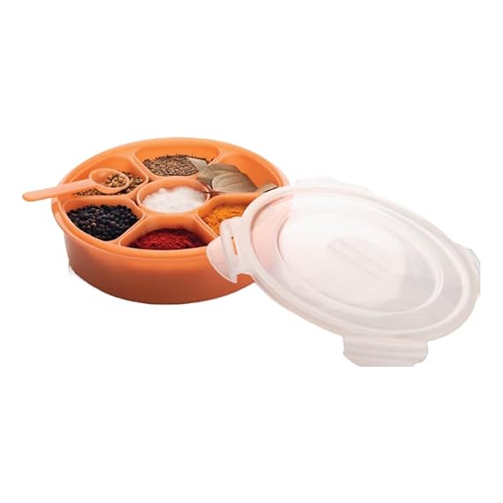 Ora Plastic Masala Dani 7 Pcs Set With Spoon
