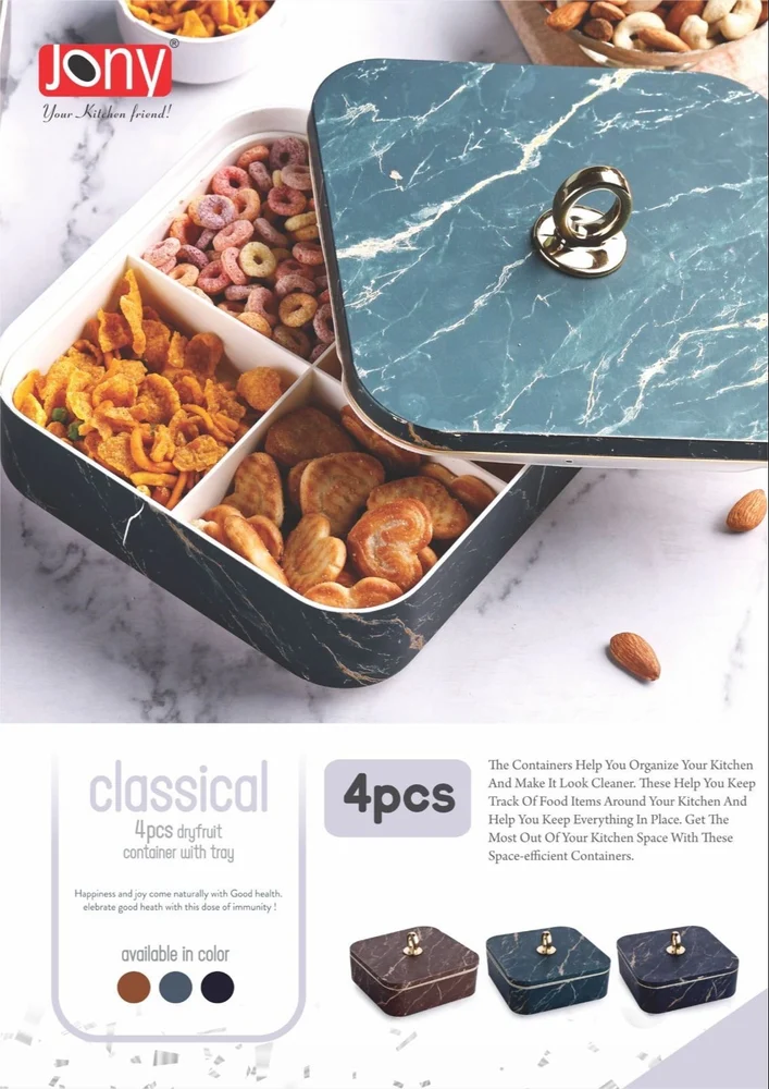 Jony Classical 4 Pcs Set Dry Fruit Box Gift pack
