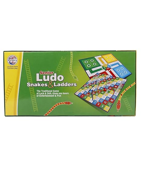 Ratnas Board Game Senior Ludo Snakes & Ladders