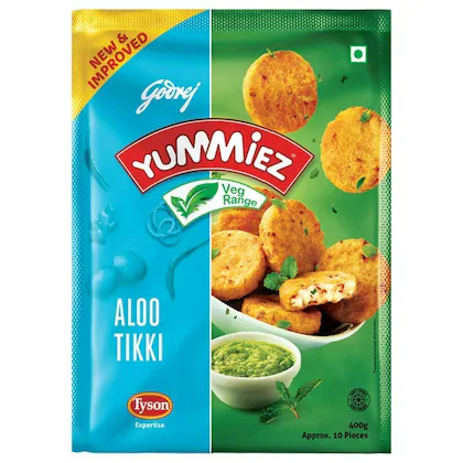 Godrej Yummiez Frozen Veg Snacks Aloo Tikki