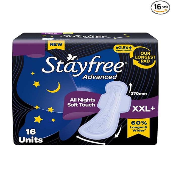 Stayfree Sanitary Pads Advanced All Night Soft Touch XXL