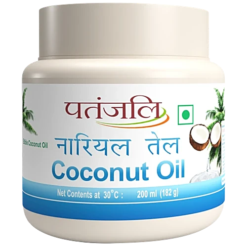 Patanjali Coconut Hair Oil Jar