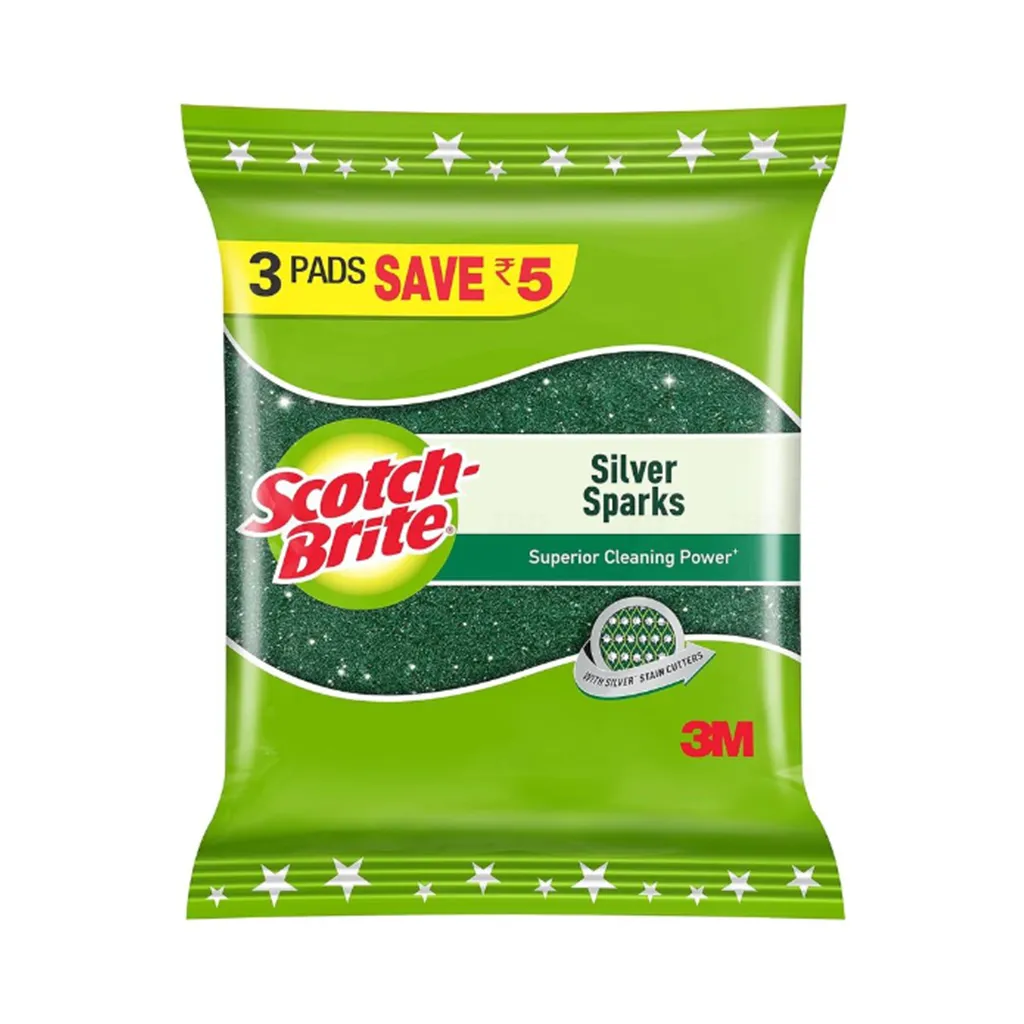 Scotch Brite Scrub Pad Silver Sparks