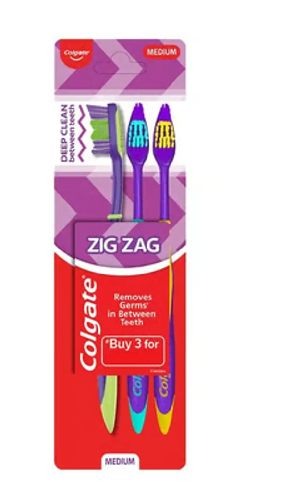 Colgate Tooth Brush Zig Zag Deep Clean 3 Pcs