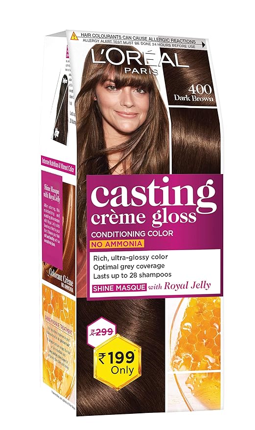Loreal Paris Hair Colour Casting Creme Gloss Dark Brown 400	