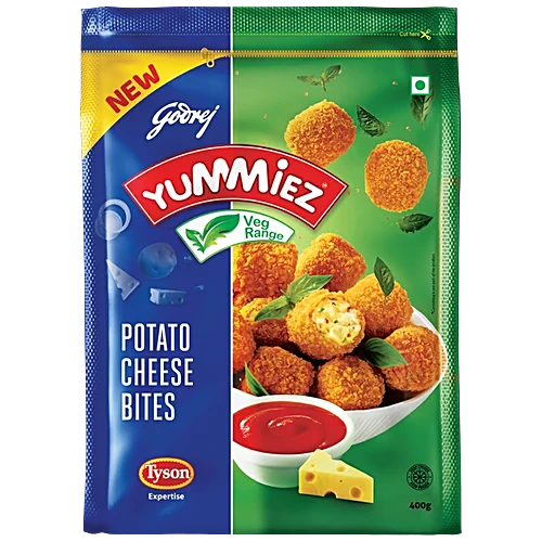 Godrej Yummiez Frozen Veg Snacks Potato Cheese Bites