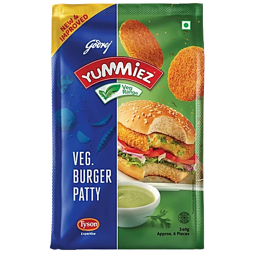 Godrej Yummiez Frozen Veg Snacks Burger Patty